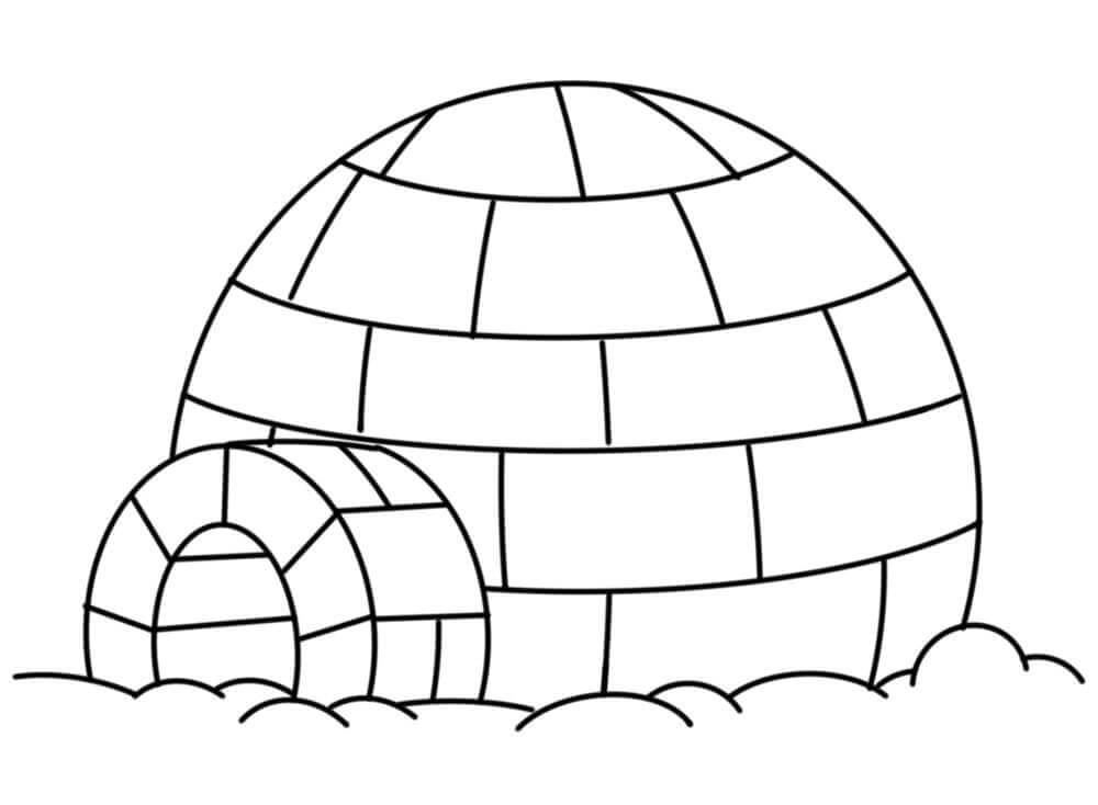 Dibujo de Impresionante Iglu para Colorear
