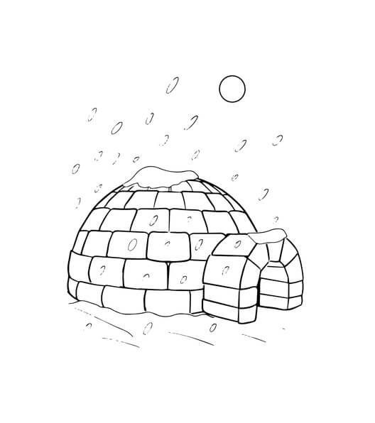 Dibujo de Increible Iglu para Colorear