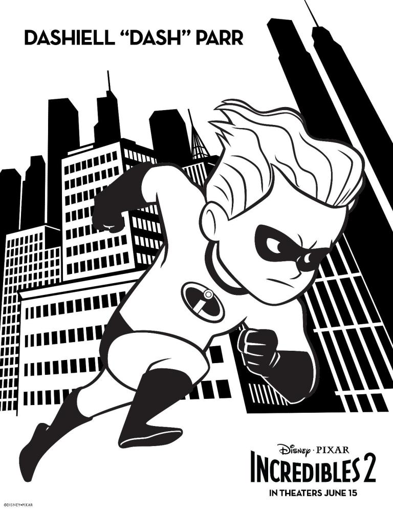 Dibujo de Cara Seria de Dash para Colorear