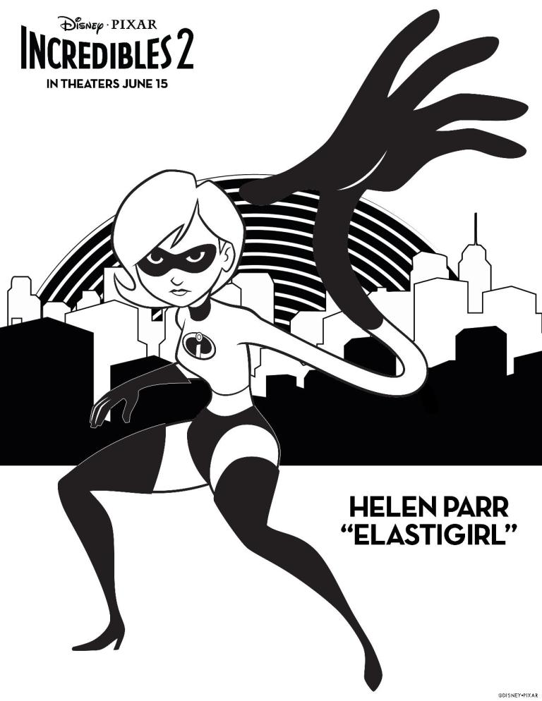 Dibujo de Elastigirl en Increibles 2 para Colorear
