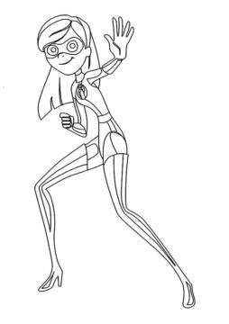 Dibujo de La Violeta Parr en acción para Colorear