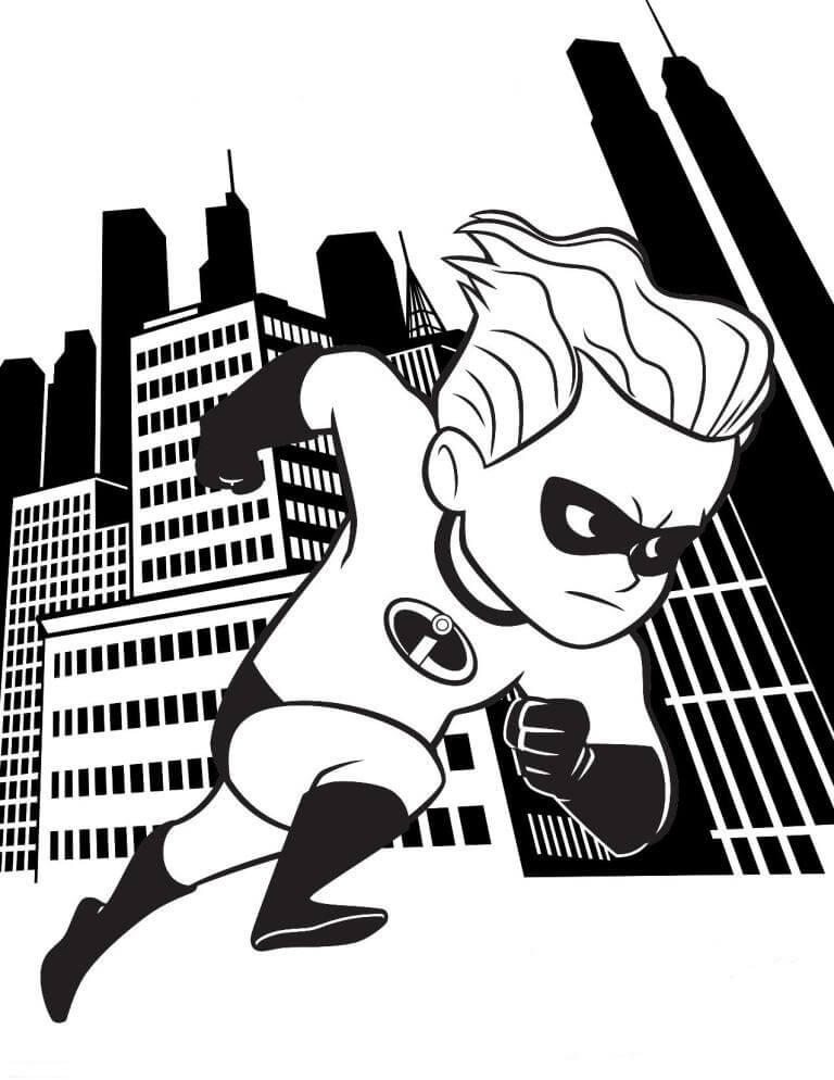 Dibujo de Cara Seria de Dash 2 para Colorear