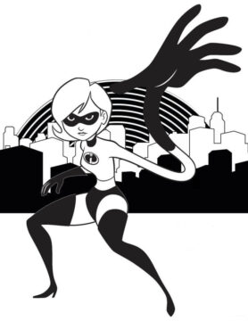 Dibujo de Elastigirl en Increibles para Colorear