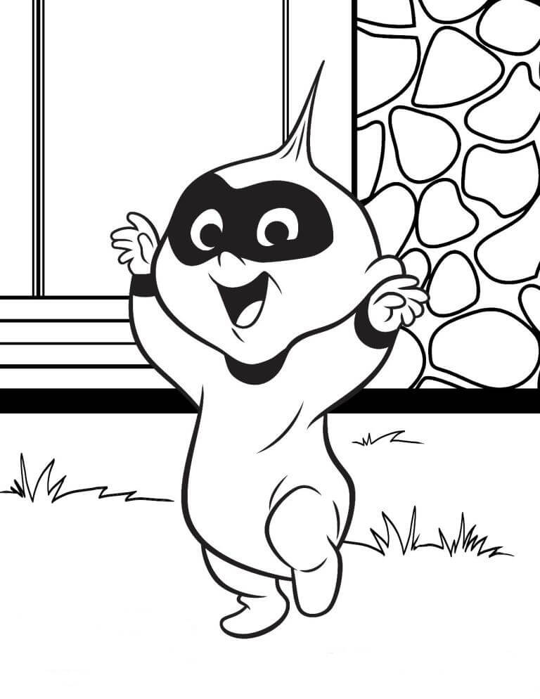 Dibujo de Feliz Jack Jack Parr 2 para Colorear