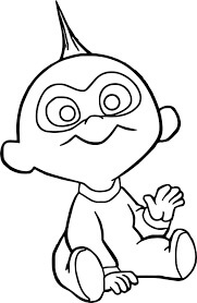 Dibujo de Jack Jack el bebé Mas Lindo para Colorear