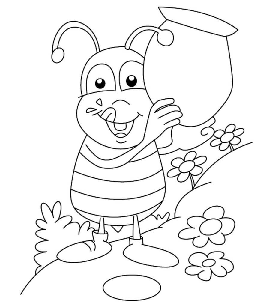 Dibujo de Comer Insectos para Colorear