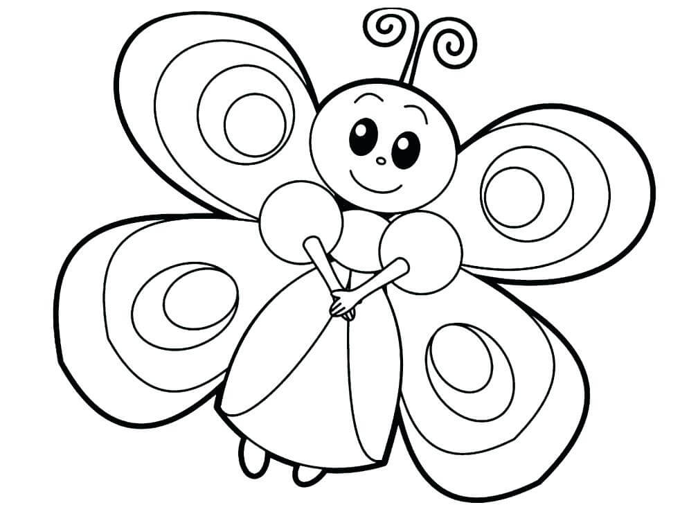 Dibujo de Mariposa de Hadas para Colorear