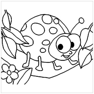 Dibujo de Mariquita Linda para Colorear