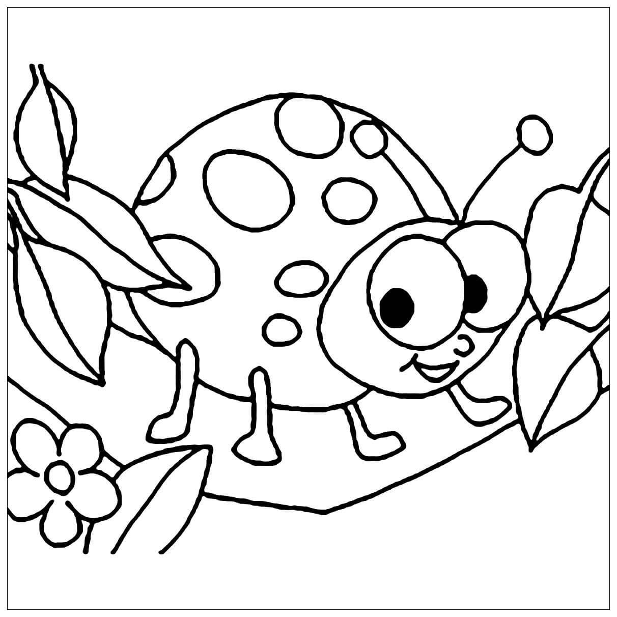 Dibujo de Mariquita Linda para Colorear