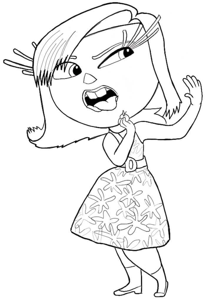 Dibujo de Asco de Adentro Hacia Afuera para Colorear
