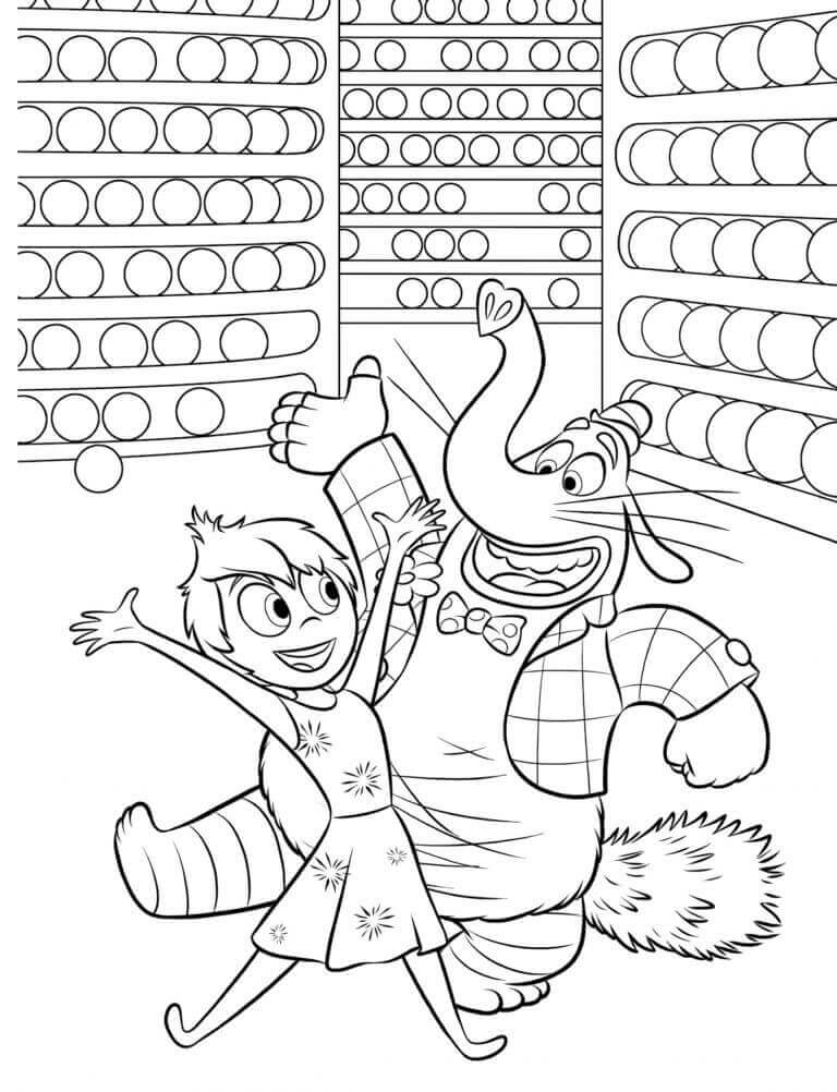 Dibujo de Bing Bong y Joy para Colorear