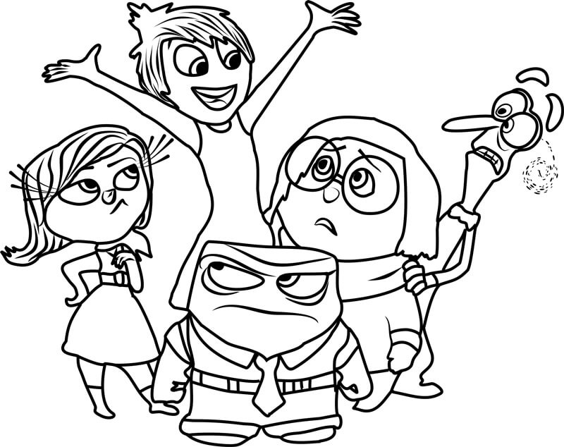 Dibujo de Equipo Inside Out para Colorear