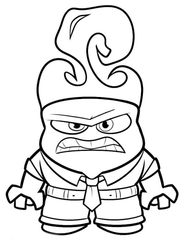 Dibujo de Ira de Adentro Hacia Afuera para Colorear