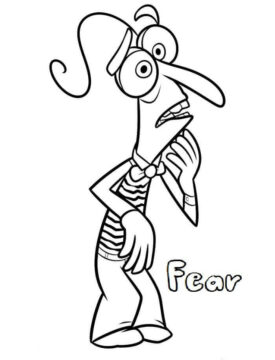 Dibujo de Miedo de Adentro Hacia Afuera para Colorear