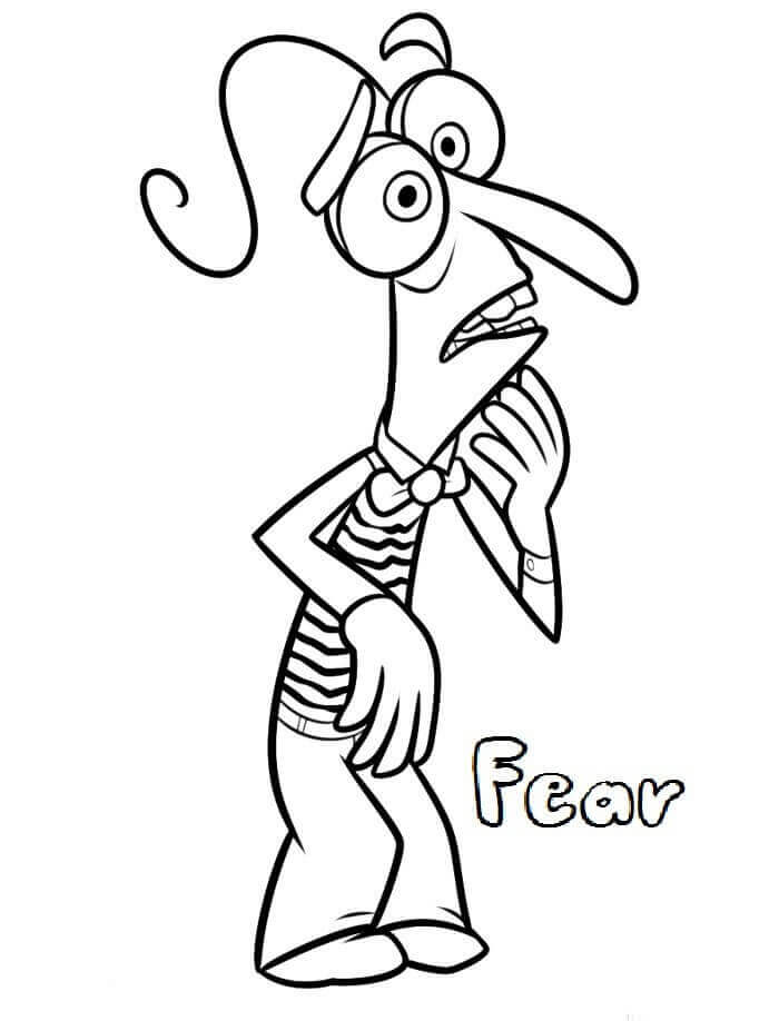 Dibujo de Miedo de Adentro Hacia Afuera para Colorear