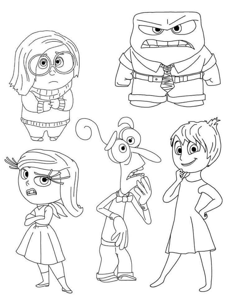 Dibujo de Personajes de Inside Out 4 para Colorear