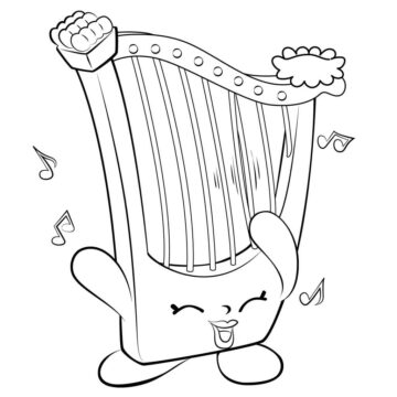 Dibujo de Instrumentos Musicales Divertidos para Colorear