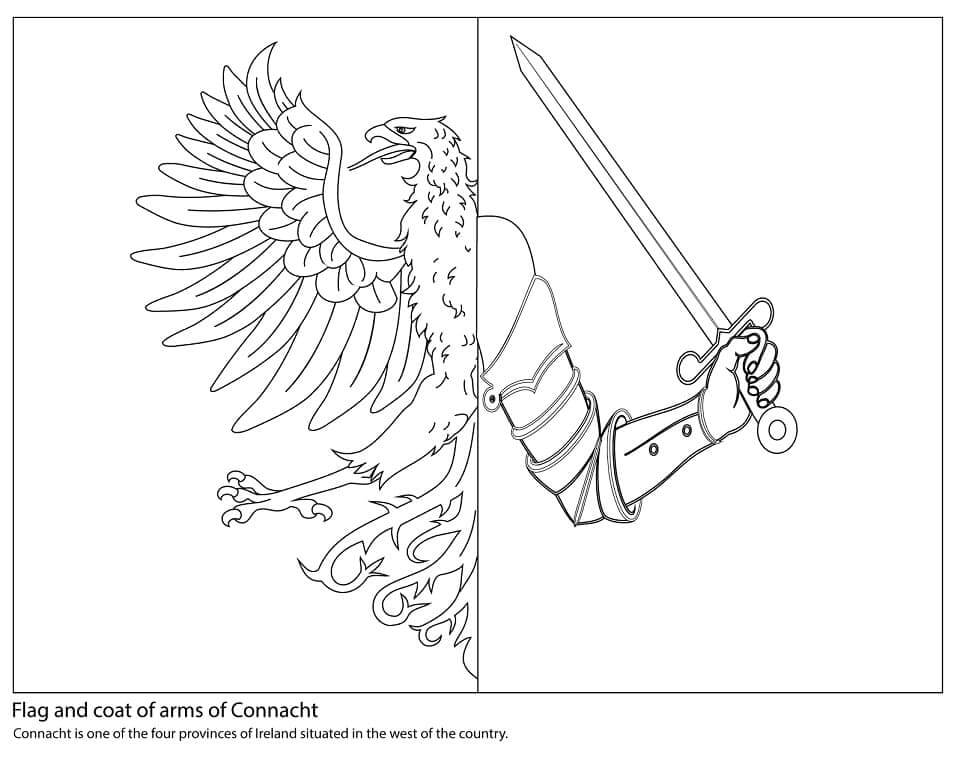 Dibujo de Bandera de Connacht para Colorear