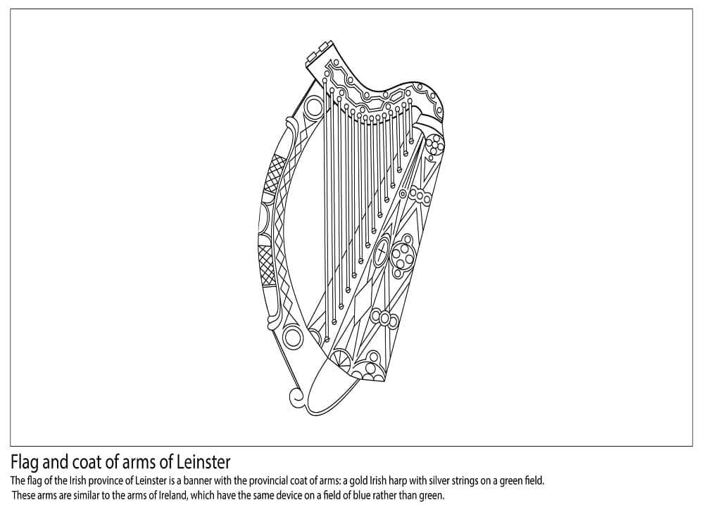 Dibujo de Bandera de Leinster para Colorear