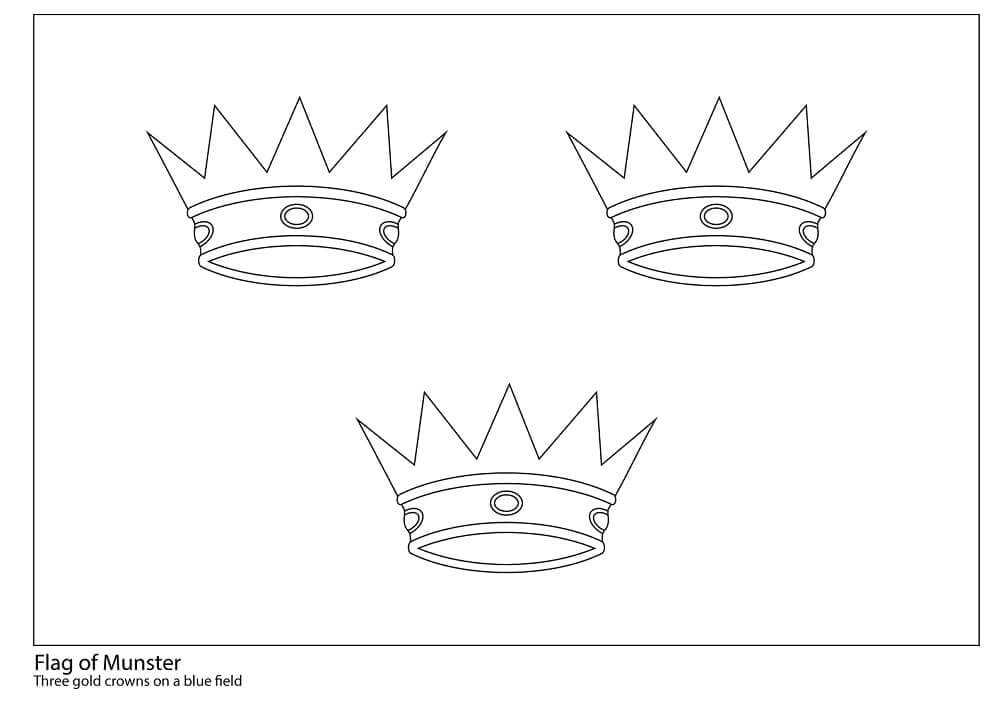 Dibujo de Bandera de Munster para Colorear