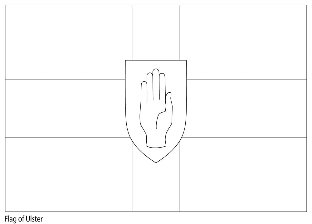 Dibujo de Bandera de Ulster para Colorear
