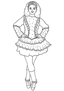 Dibujo de Danza Irlandesa para Colorear