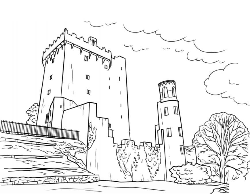 Dibujo de El Castillo de Blarney para Colorear