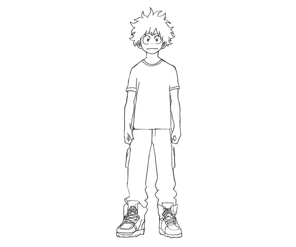 Dibujo de Bonito Deku para Colorear