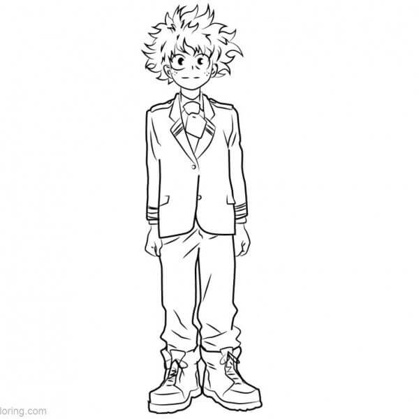 Dibujo de Deku básico para Colorear