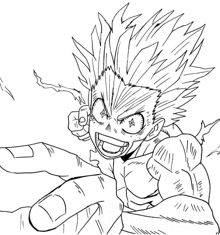 Dibujo de Deku Detroit Aplastar para Colorear