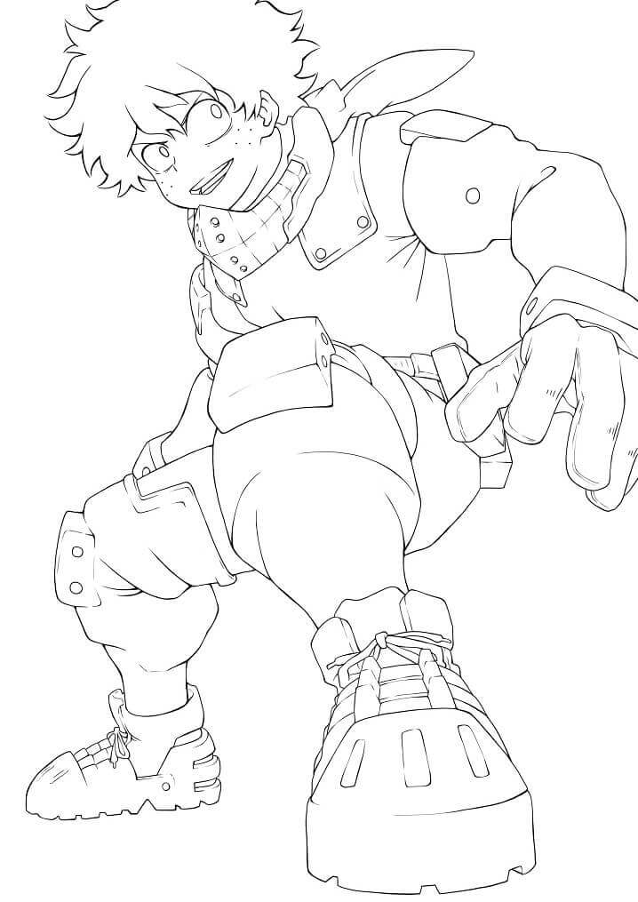Dibujo de Deku Divertido para Colorear