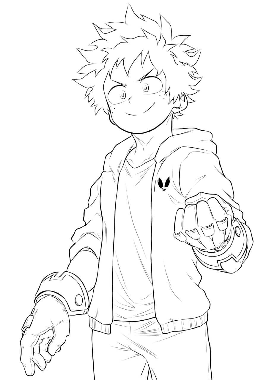 Dibujo de Deku Normal para Colorear