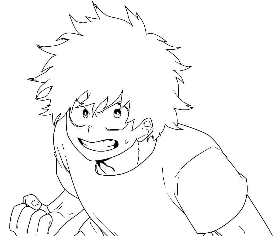 Dibujo de Deku Perfecto para Colorear