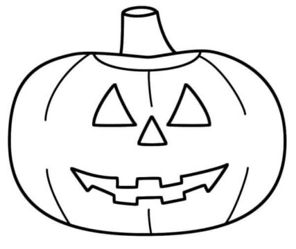 Dibujo de Jack o Lantern Kawaii para Colorear