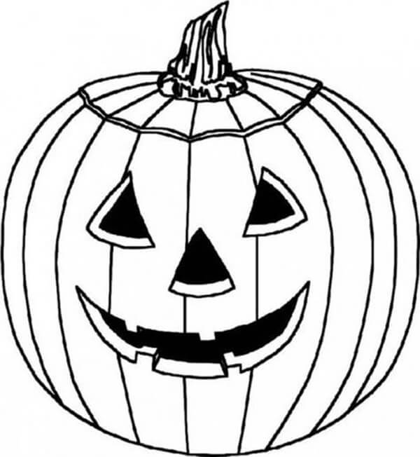 Dibujo de Jack o Lantern Feliz para Colorear