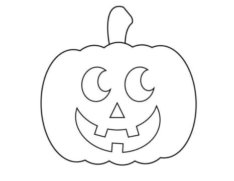 Dibujo de Jack o Lantern Sonriendo para Colorear