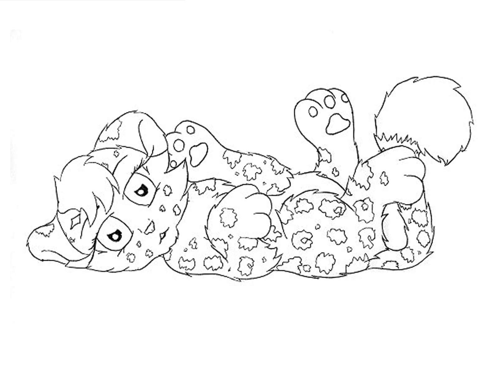 Dibujo de Jaguar Grande para Colorear