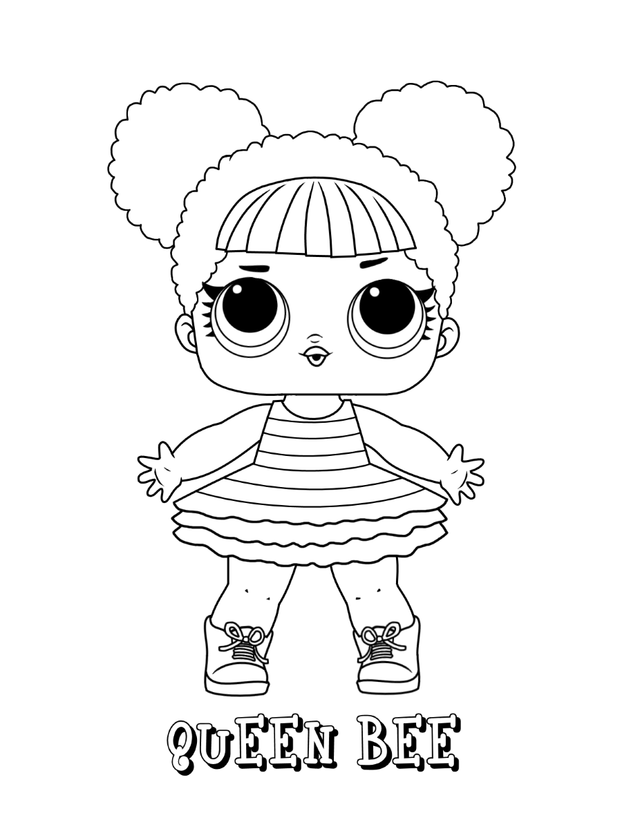 Dibujo de Muñeca Abeja Reina Jajaja para Colorear