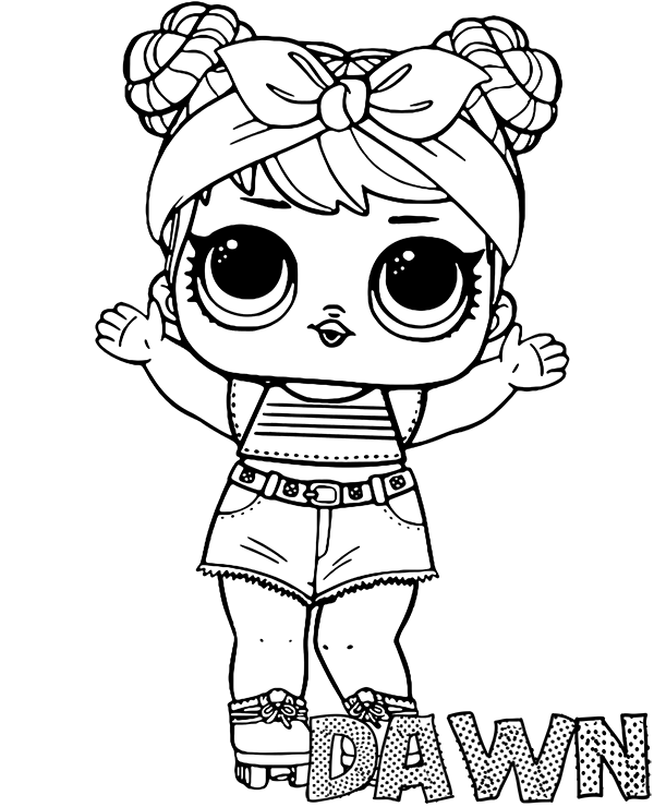 Dibujo de Muñeca Amanecer Jajaja para Colorear