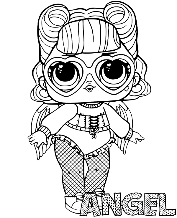 Dibujo de Muñeca ángel Jajaja para Colorear