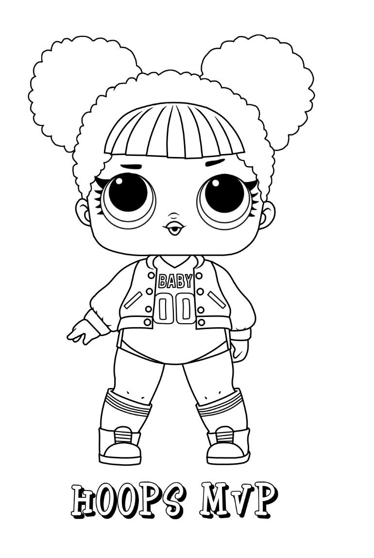 Dibujo de Muñeca Aros Mvp Jajaja para Colorear