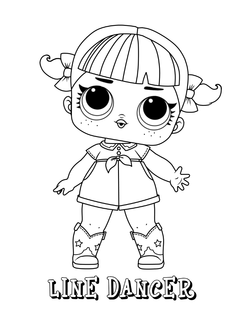 Dibujo de Muñeca Bailarina de línea Jajaja para Colorear