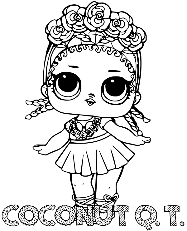 Dibujo de Muñeca Coco Qt Jajaja para Colorear