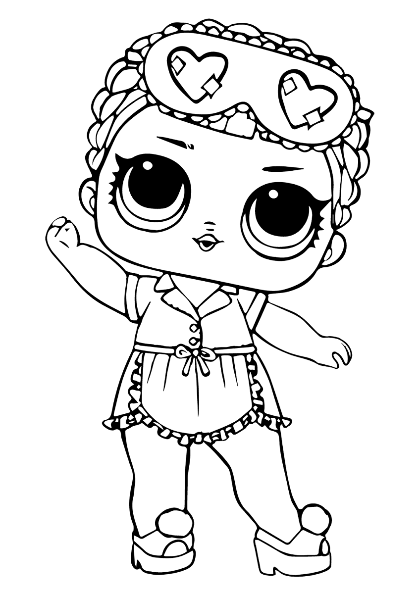 Dibujo de Muñeca Durmiendo B B Jajaja para Colorear