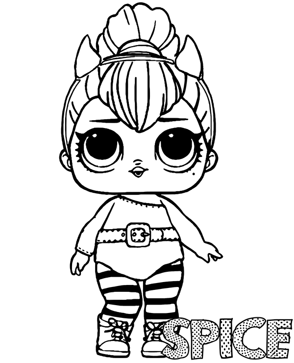 Dibujo de Muñeca Especia Jajaja para Colorear