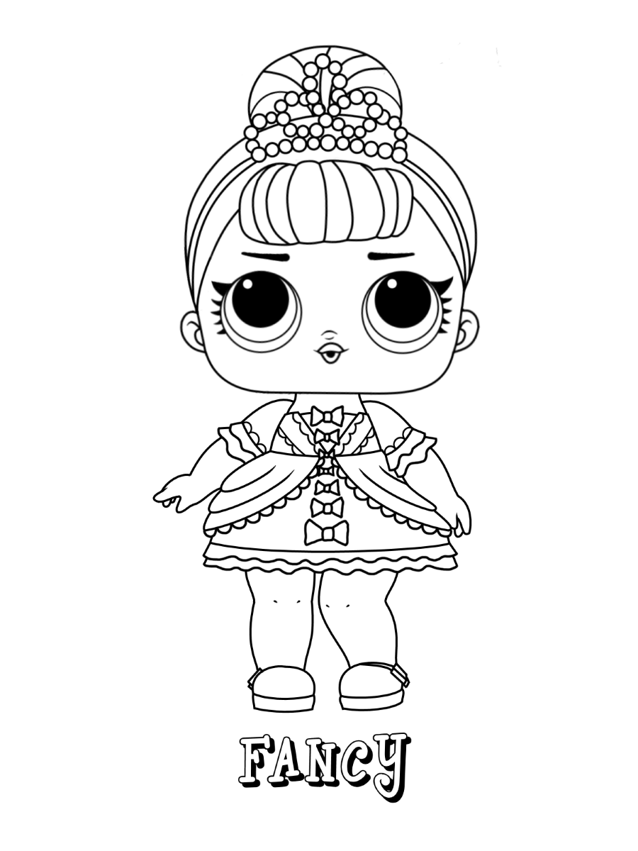 Dibujo de Muñeca Jajaja de Lujo para Colorear