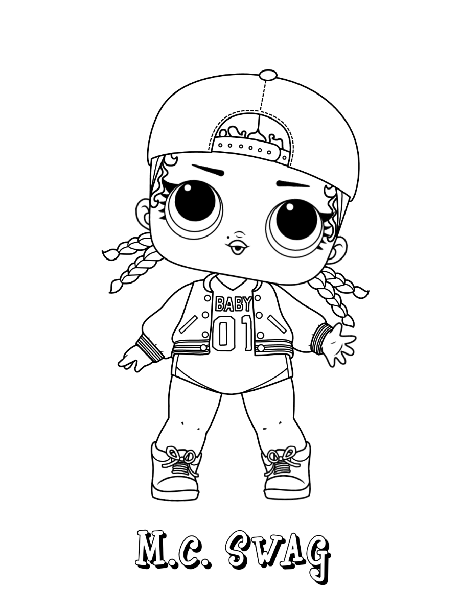 Dibujo de Muñeca Mc Estilo Jajaja para Colorear