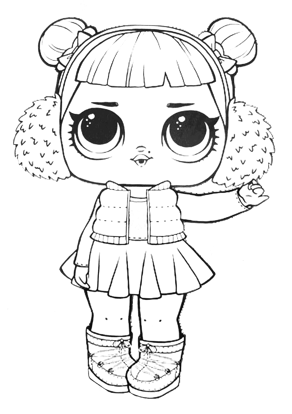 Dibujo de Muñeca Ngel de Nieve Jajaja para Colorear