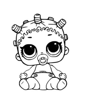 Dibujo de Muñeca Peque o Rodillo Sk8ter Jajaja para Colorear