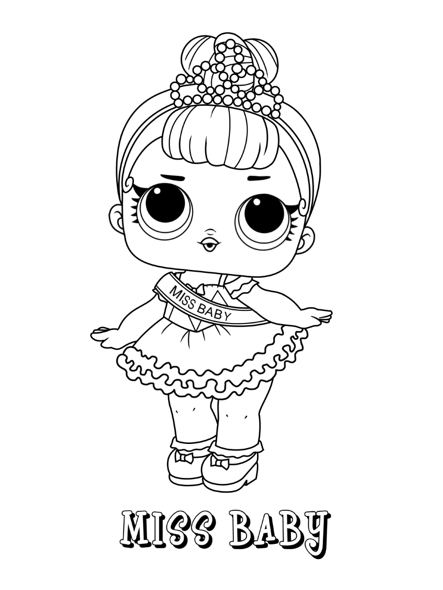 Dibujo de Señorita muñeca bebé Jajaja para Colorear